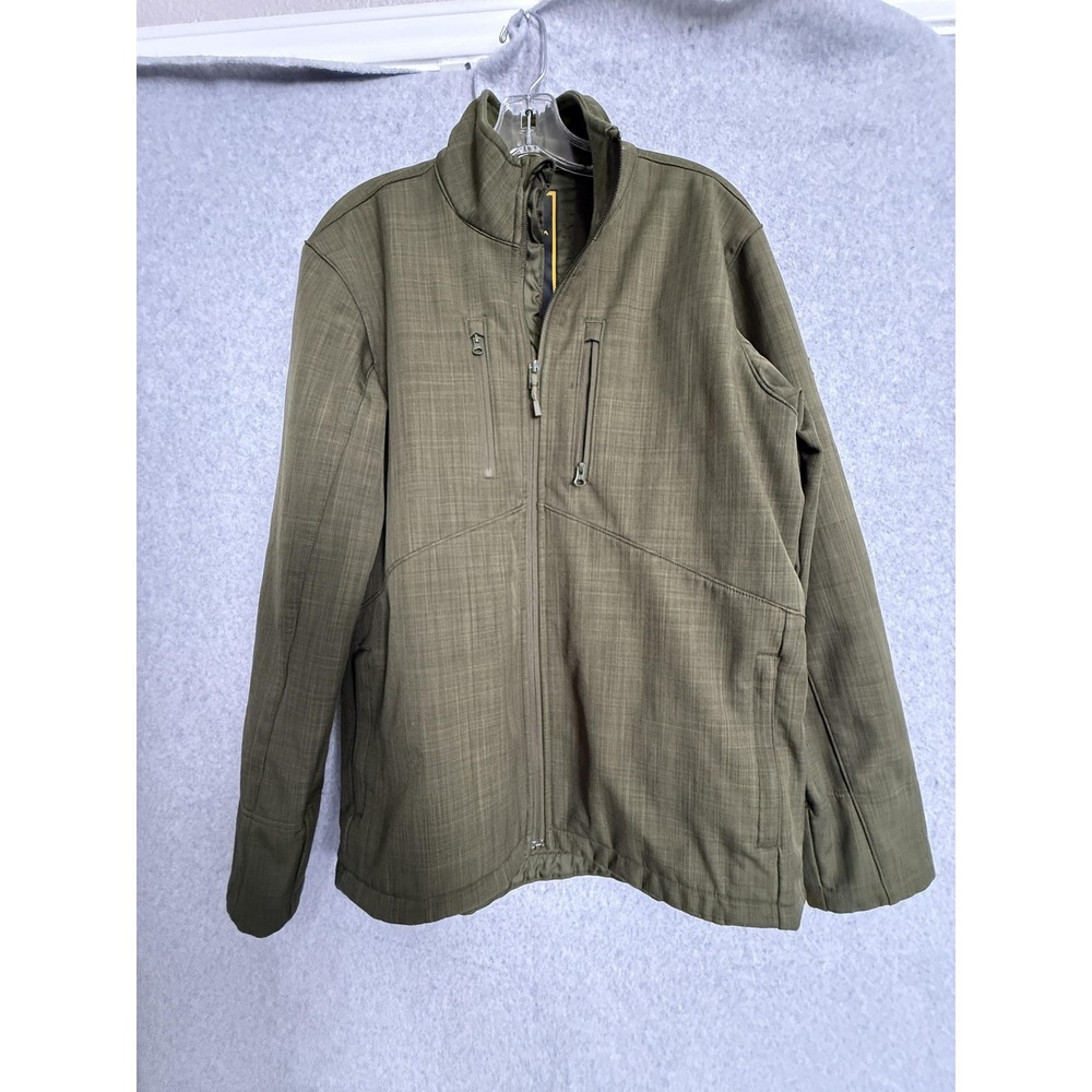 Under Armour UA Storm Jacket Mens Medium Green Softshell Fleece Lined 1239586